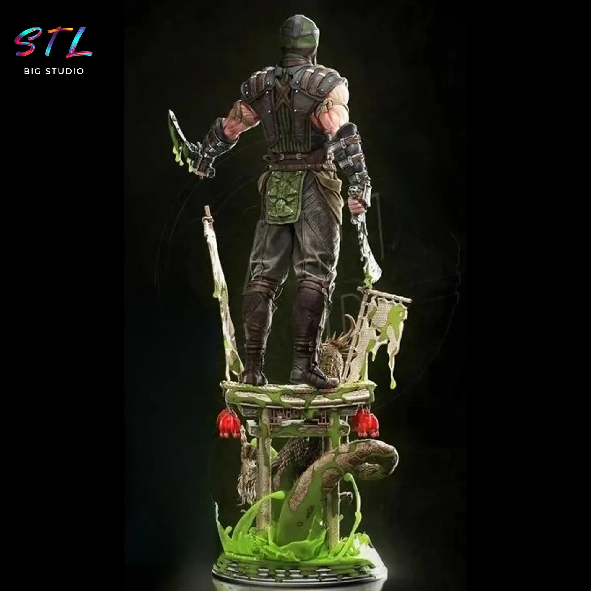 diorama reptile stl impresion 3d figura mortal kombat diorama reptile stl impresion 3d figura mortal kombat