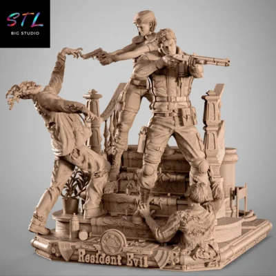 diorama resident evil stl para impresion 3d
