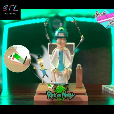 diorama rick rey de la mierda stl rick y morty impresion 3d