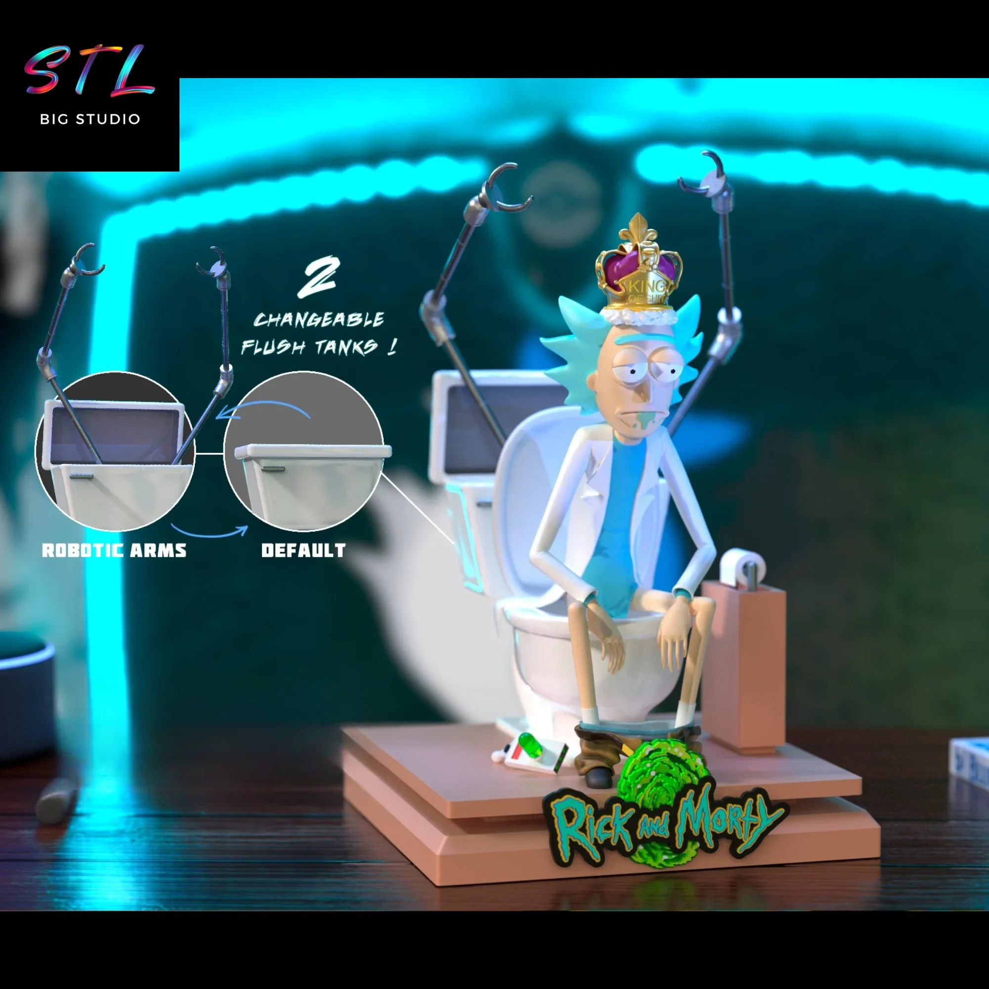 diorama rick sanchez stl figura impresion 3d diorama rick sanchez stl figura impresion 3d