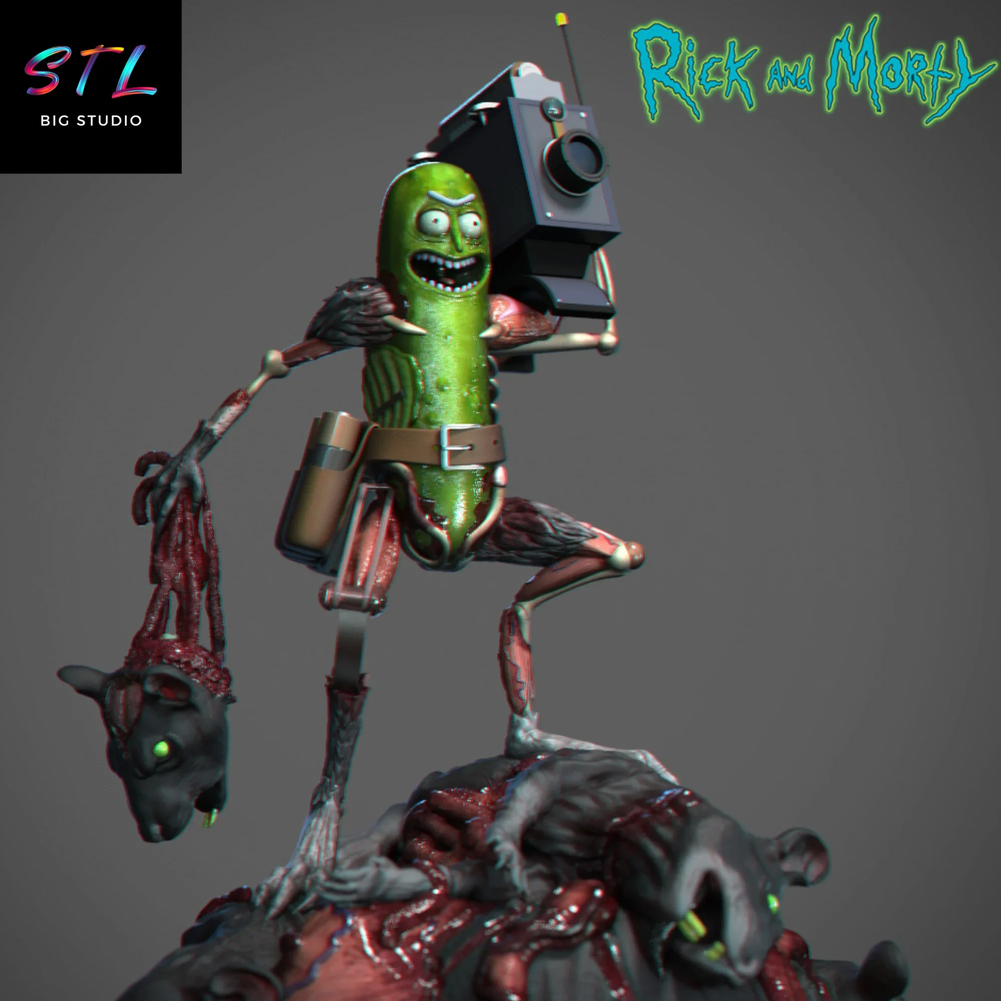 diorama rick sanchez stl impresion 3d rick y morty diorama rick sanchez stl impresion 3d rick y morty