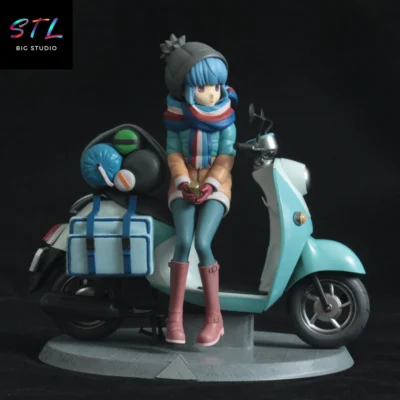 diorama rin shima stl yuru camp impresion 3d