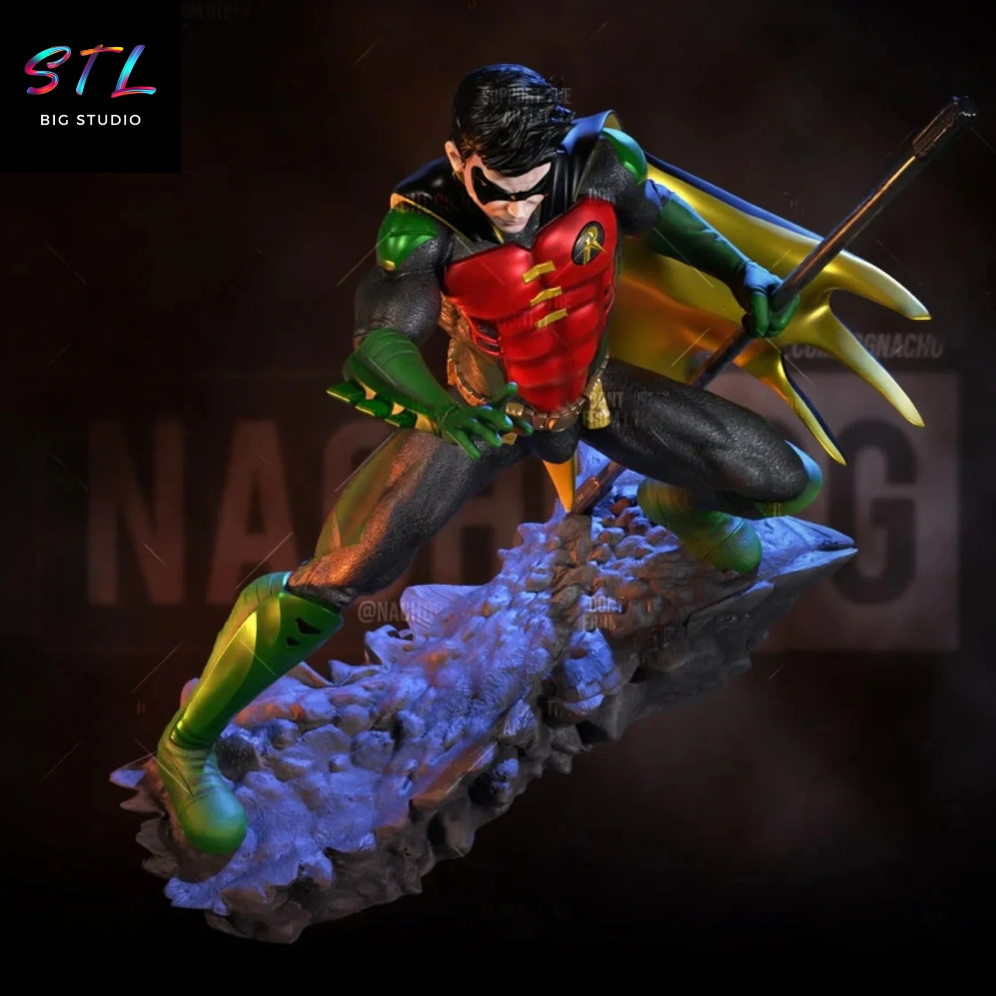 diorama robin stl impresion 3d dc comics diorama robin stl impresion 3d dc comics