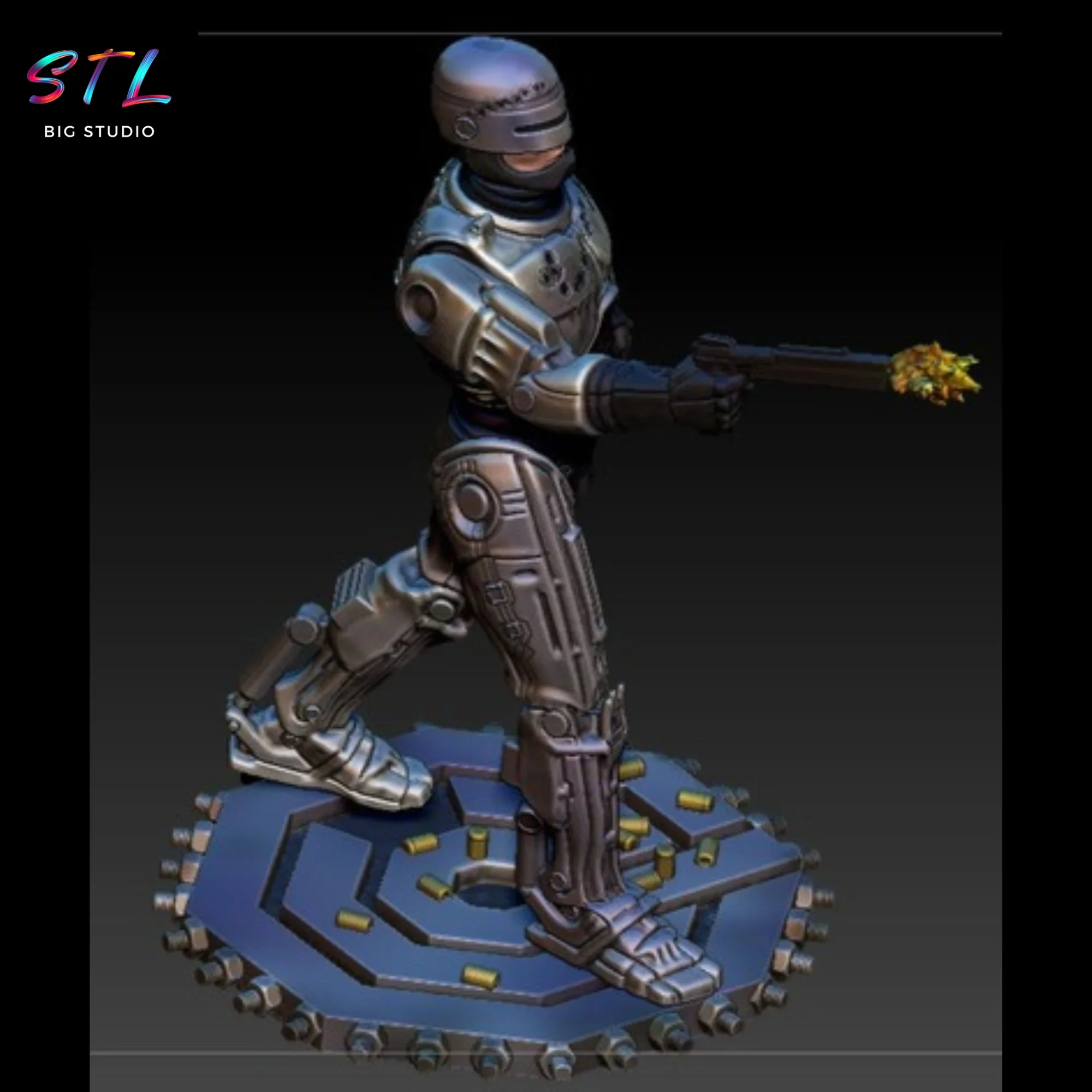 diorama robocop stl figura impresion 3d diorama robocop stl figura impresion 3d