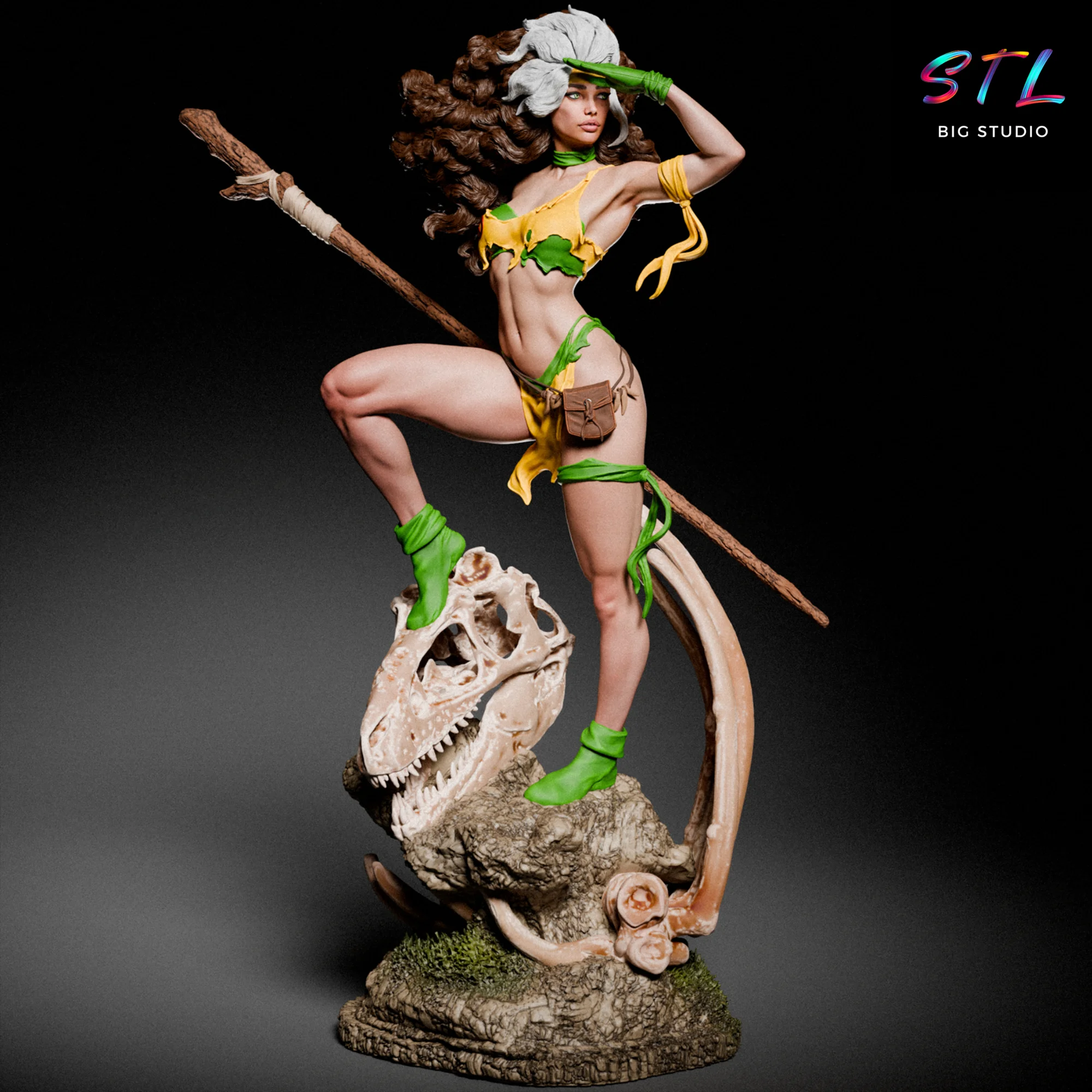diorama rogue savage stl picara x-men para impresion 3d