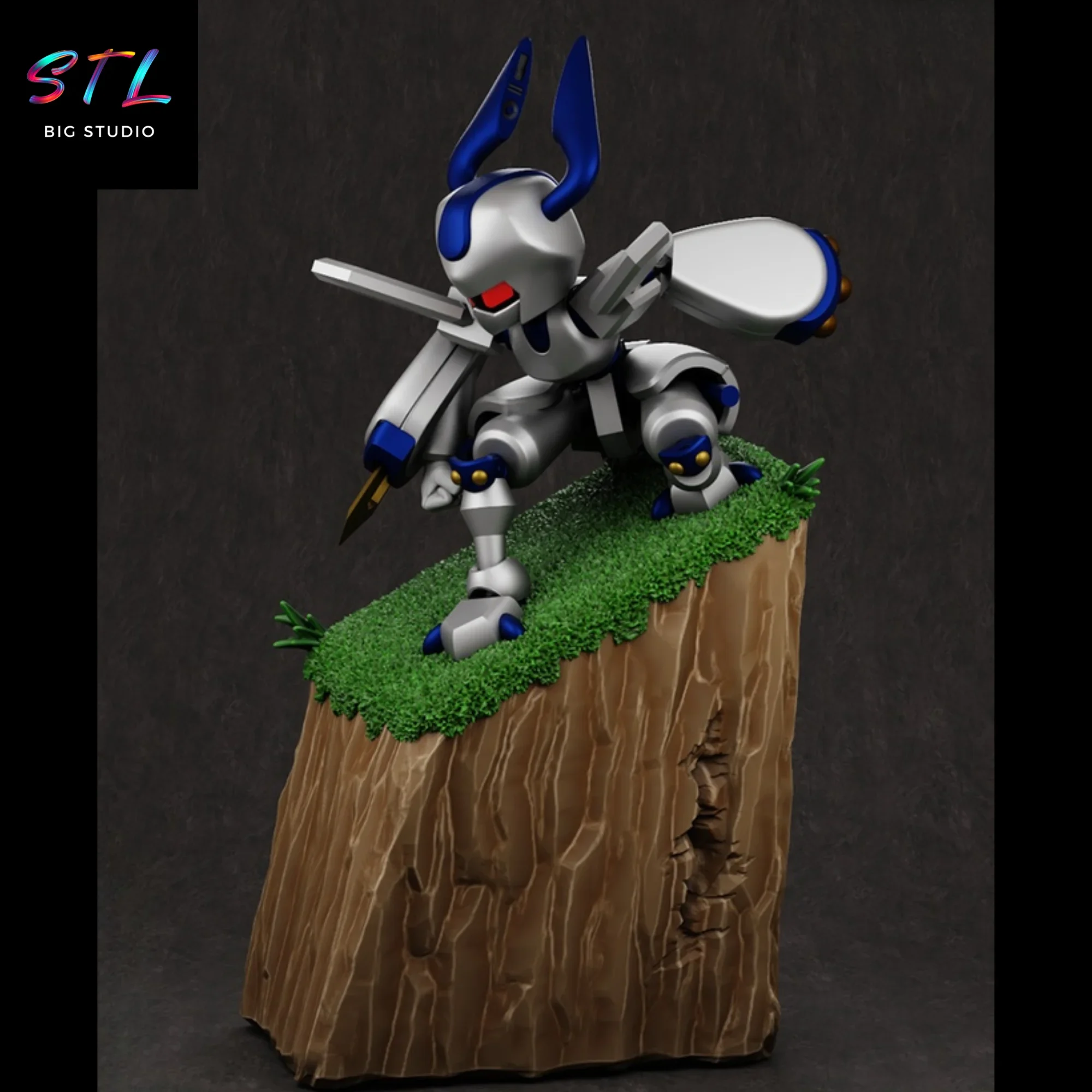 diorama rokusho stl impresion 3d figura medabots diorama rokusho stl impresion 3d figura medabots