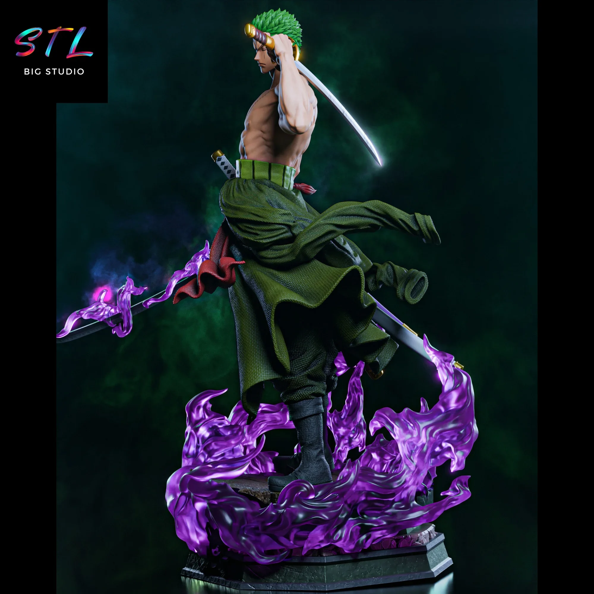 diorama roronoa zoro stl one piece figura para impresion 3d diorama roronoa zoro stl one piece figura para impresion 3d