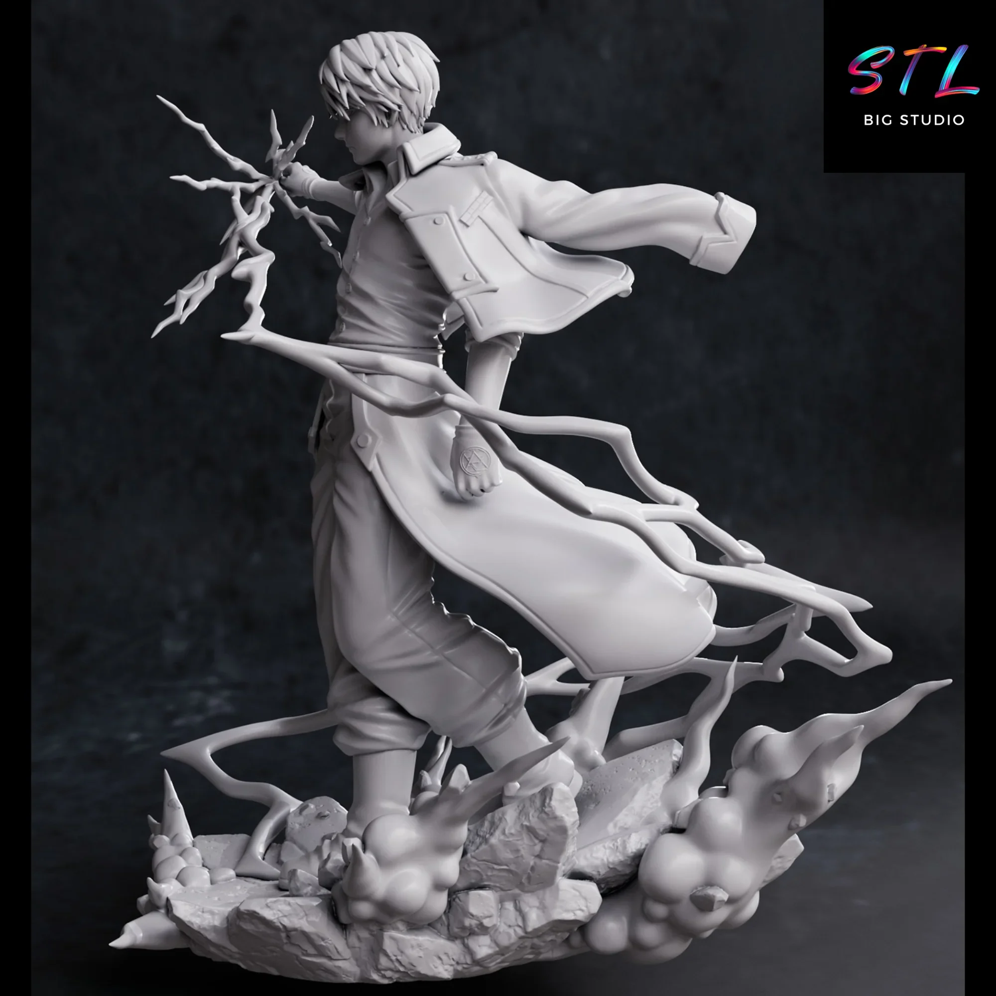 diorama roy mustang stl alquimista de fuego impresion 3d diorama roy mustang stl alquimista de fuego impresion 3d