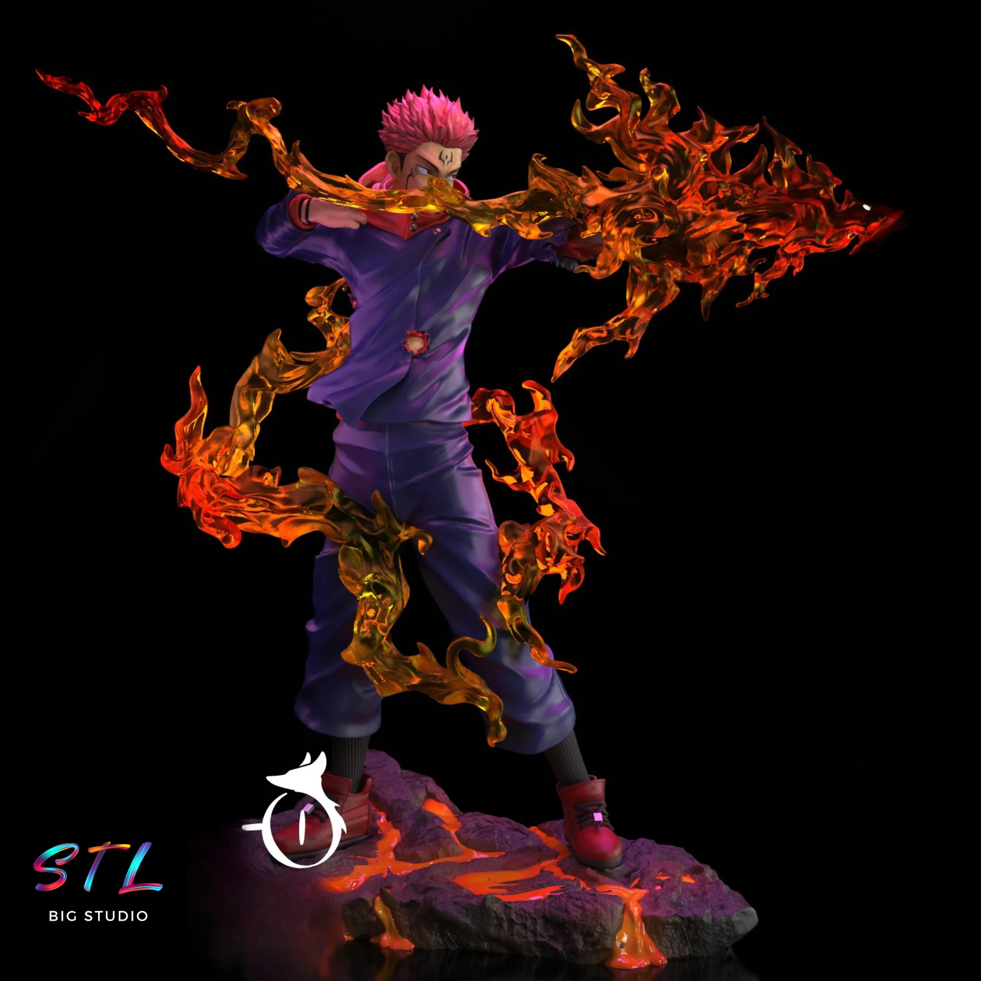 diorama ryomen sukuna stl jujutsu kaisen impresion 3d