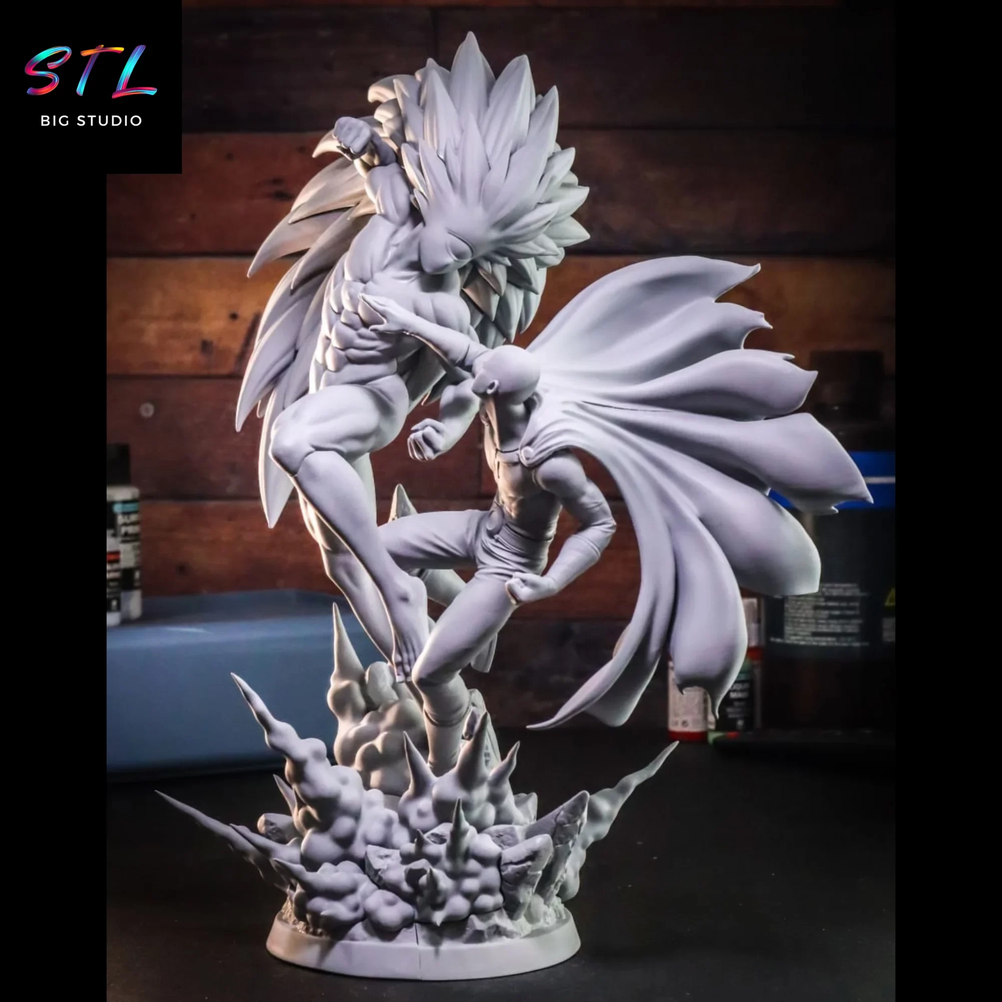 diorama saitama stl one punch man 3d diorama saitama stl one punch man 3d