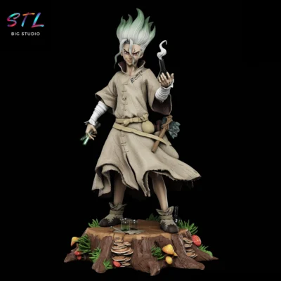 diorama senku stl dr stone figura impresion 3d