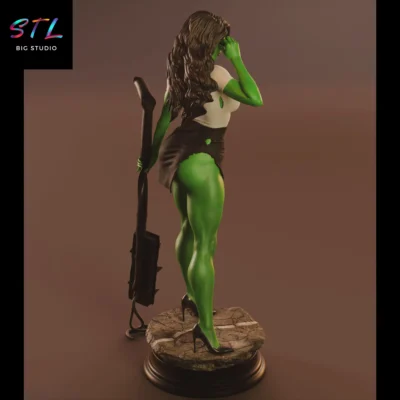 diorama she hulk stl impresion 3d marvel