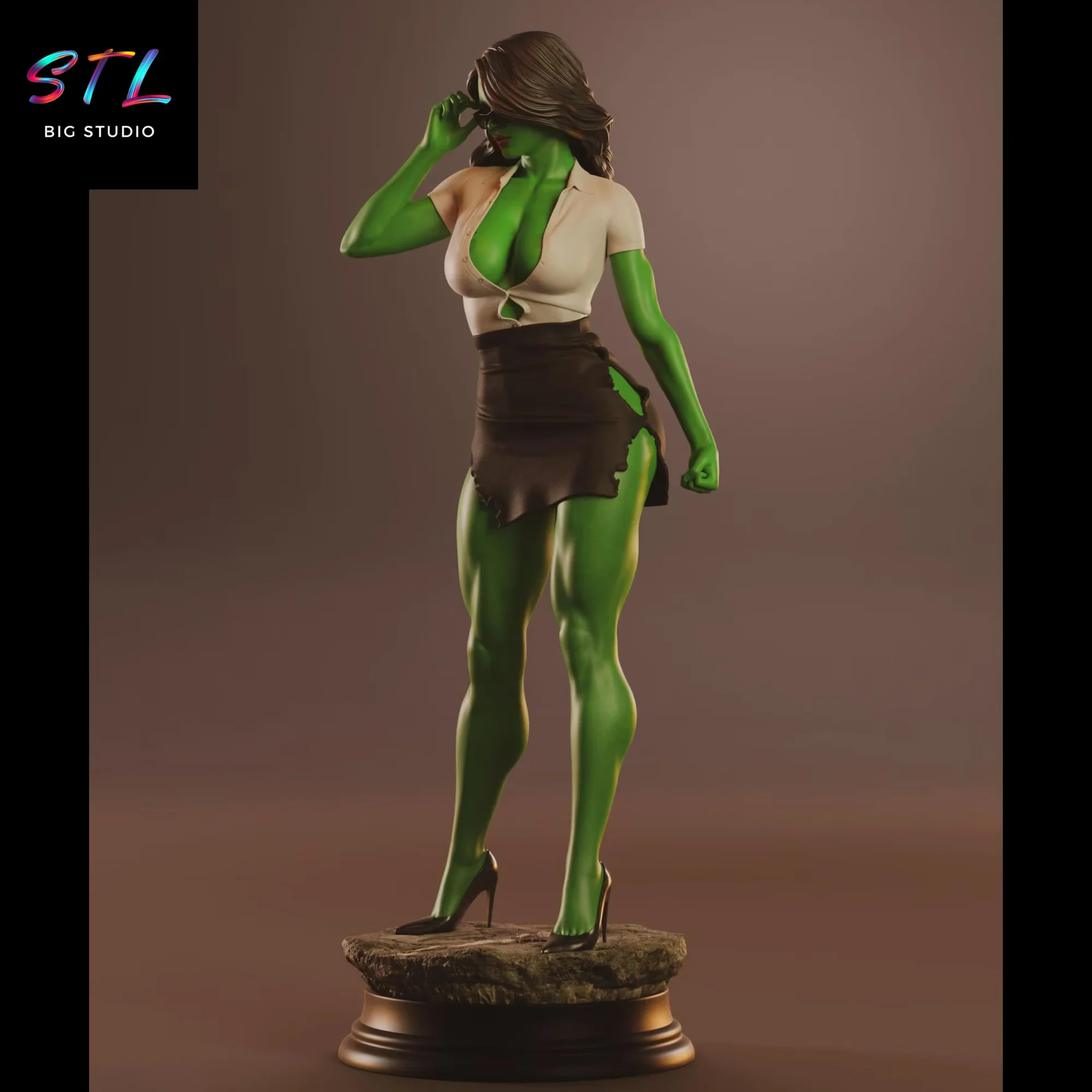 diorama she hulk stl marvel figura impresion 3d diorama she hulk stl marvel figura impresion 3d
