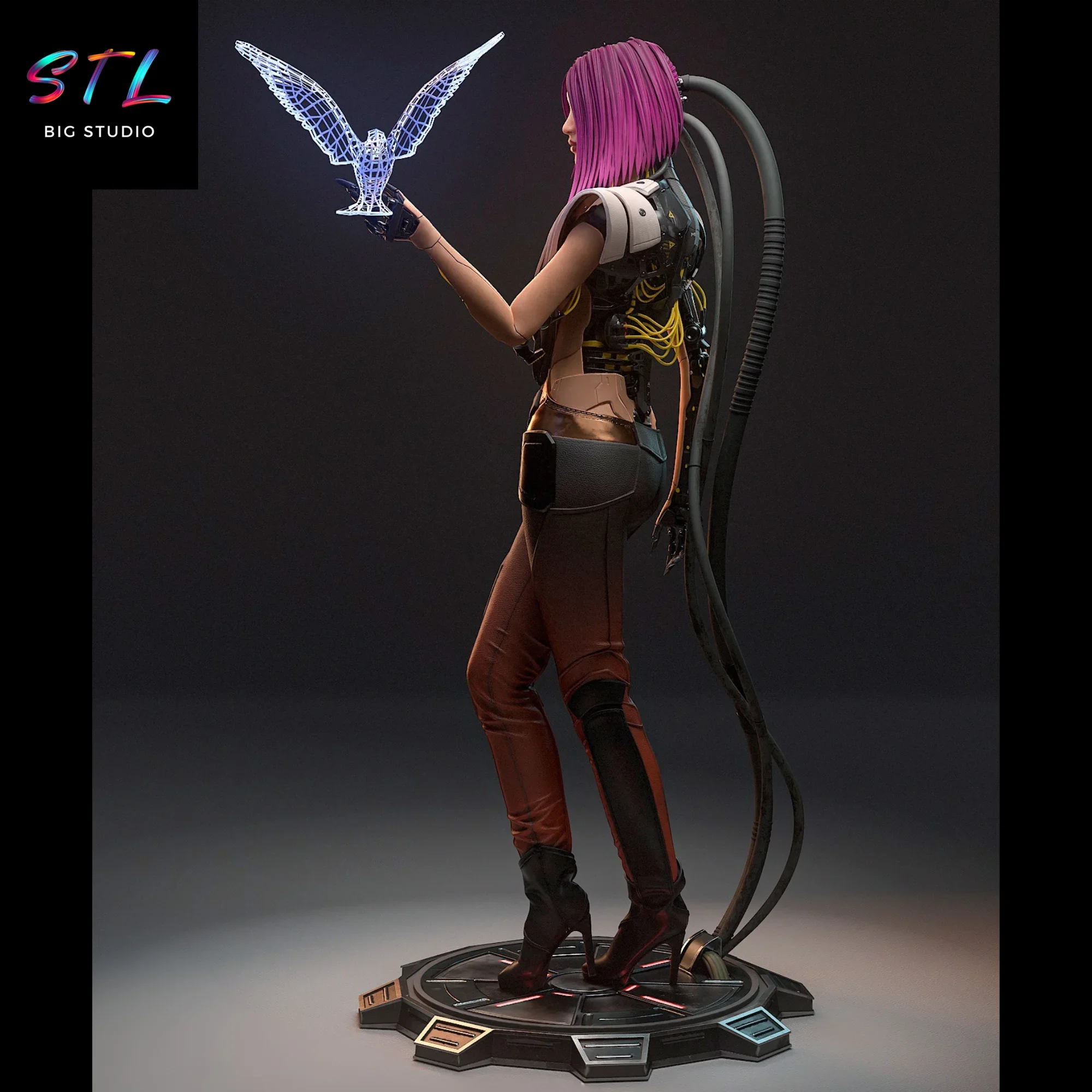 diorama songbird stl impresion 3d cyberpunk 2077 diorama songbird stl impresion 3d cyberpunk 2077