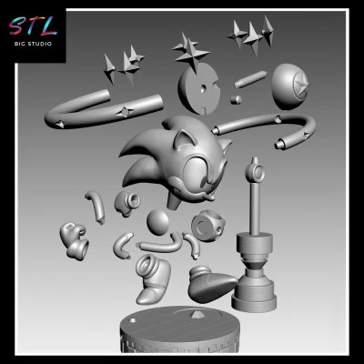 diorama sonic stl figura