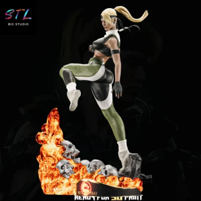 diorama sonya blade stl mortal kombat impresion 3d