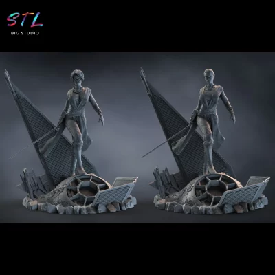 diorama star wars rey stl impresion 3d