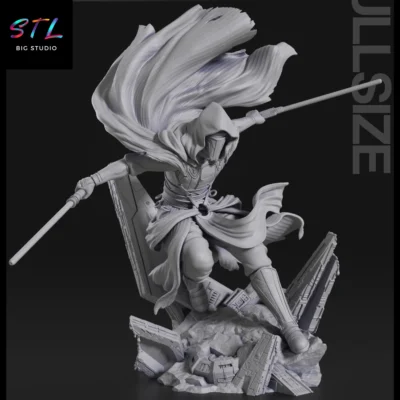 diorama star wars stl darth revan impresion 3d