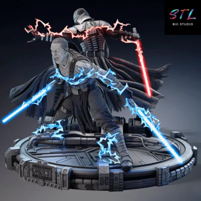 diorama star wars stl galen marek y starkiller impresion 3d