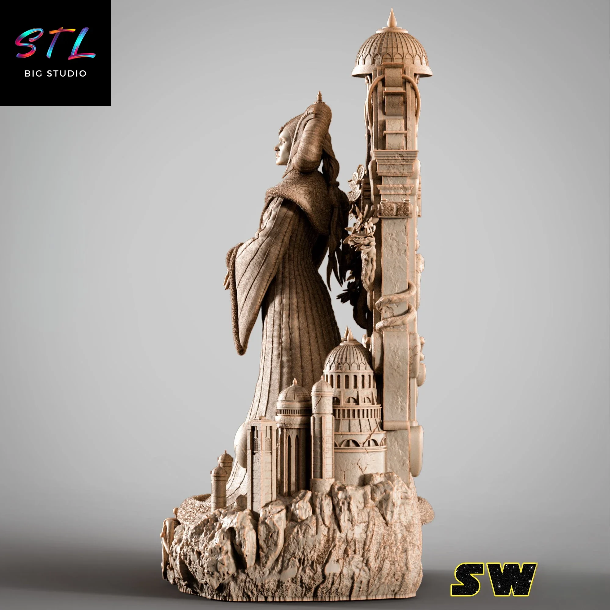 diorama star wars stl padme amidala impresion 3d diorama star wars stl padme amidala impresion 3d