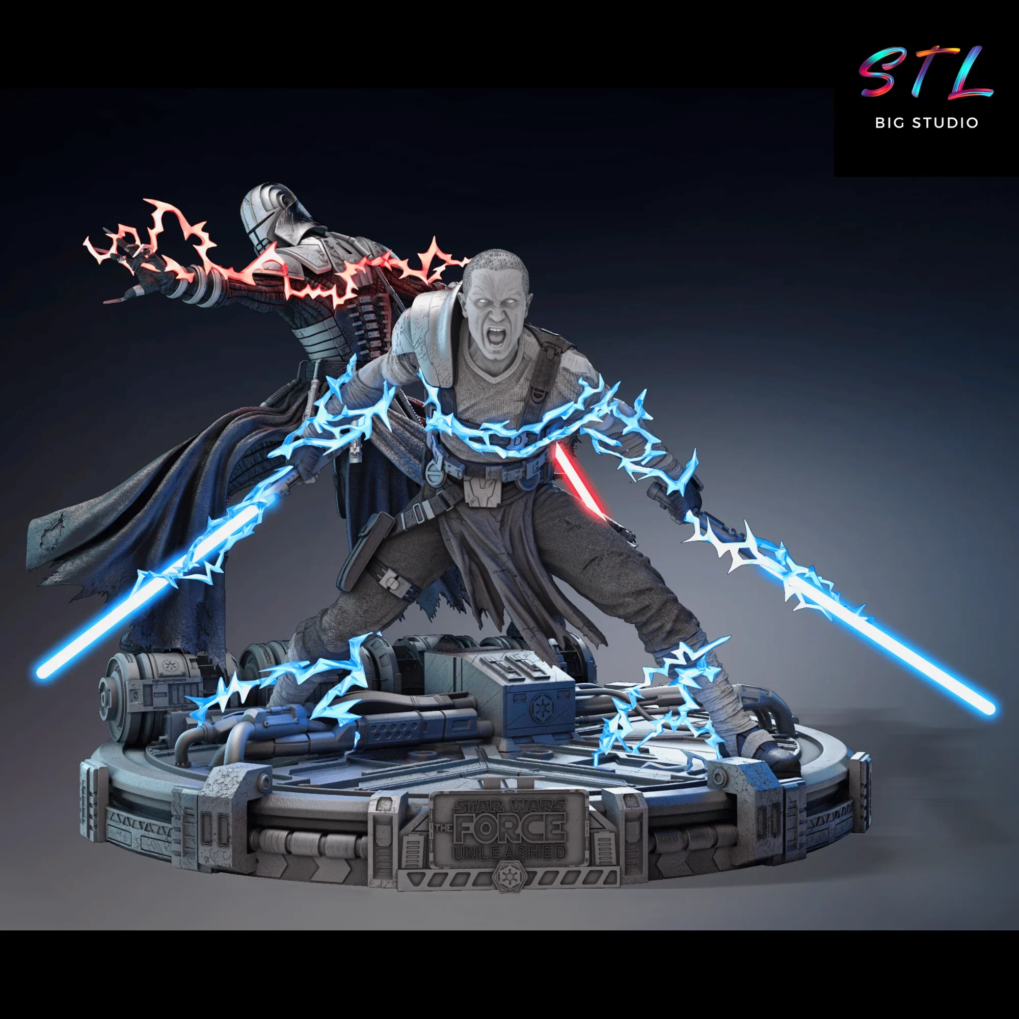 diorama starkiller y galen marek stl impresion 3d star wars