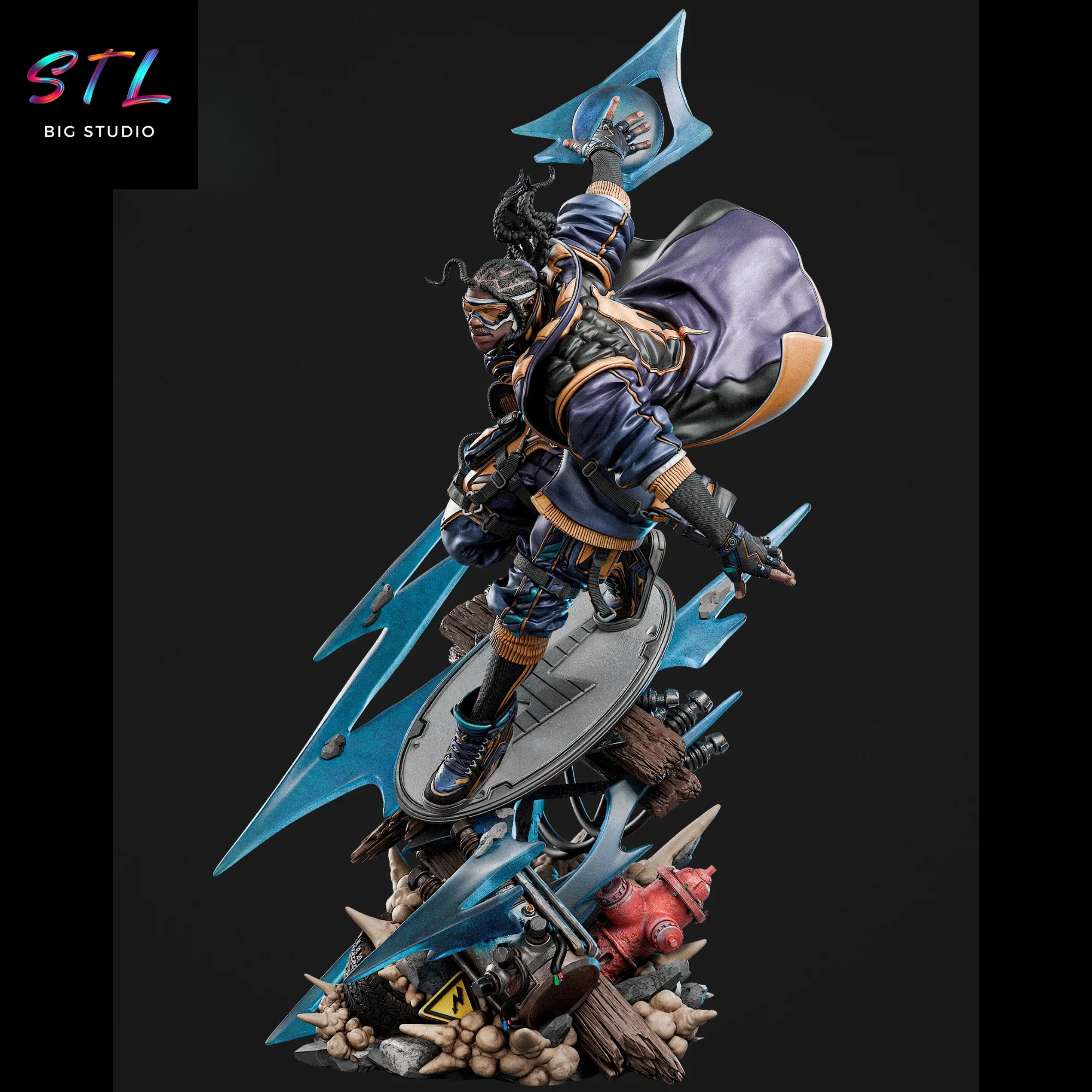 diorama static shock stl impresion 3d virgil hawkins diorama static shock stl impresion 3d virgil hawkins