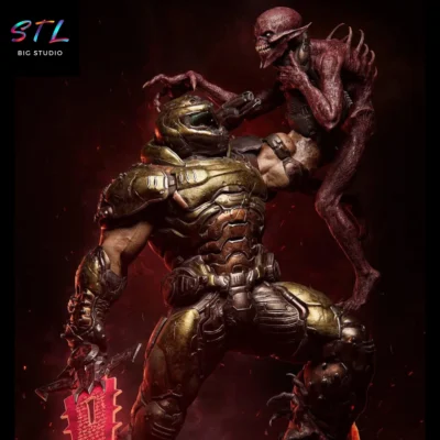 diorama stl doom slayer figura para impresion 3d