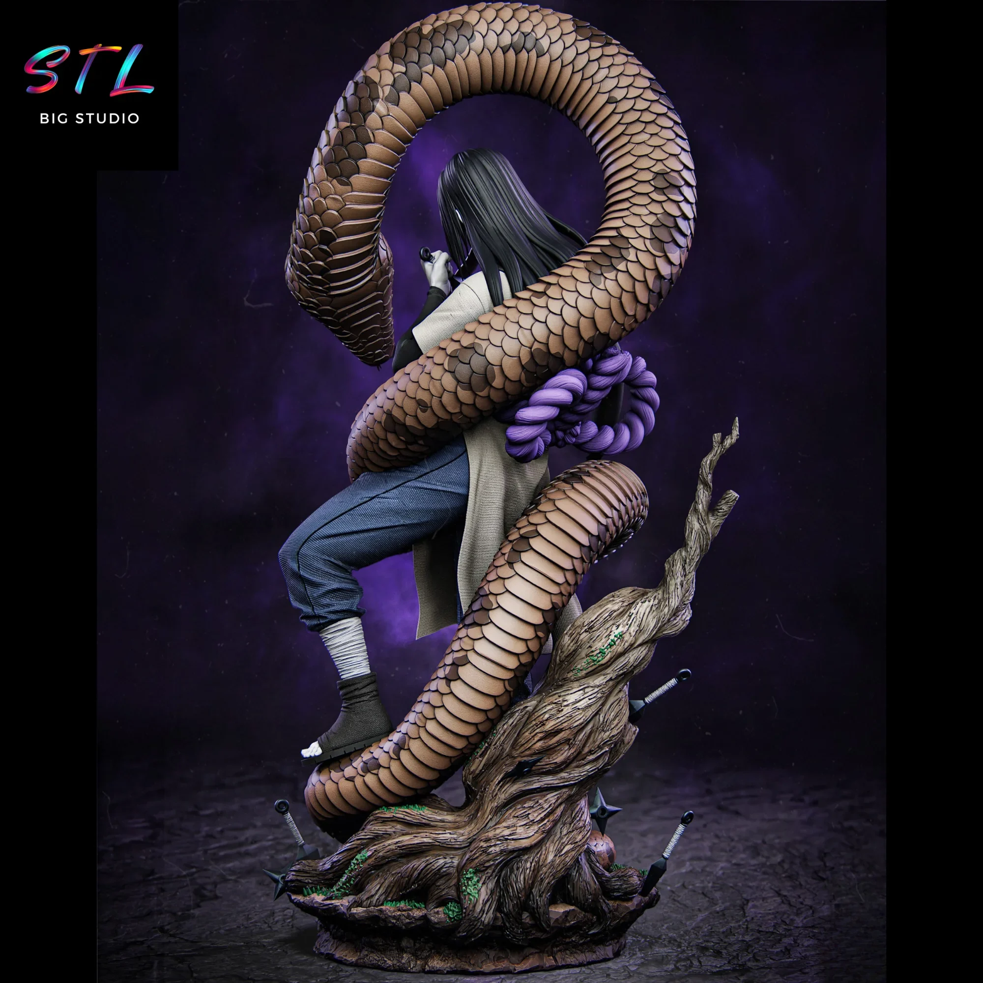 diorama stl orochimaru impresion 3d figura naruto shippuden diorama stl orochimaru impresion 3d figura naruto shippuden