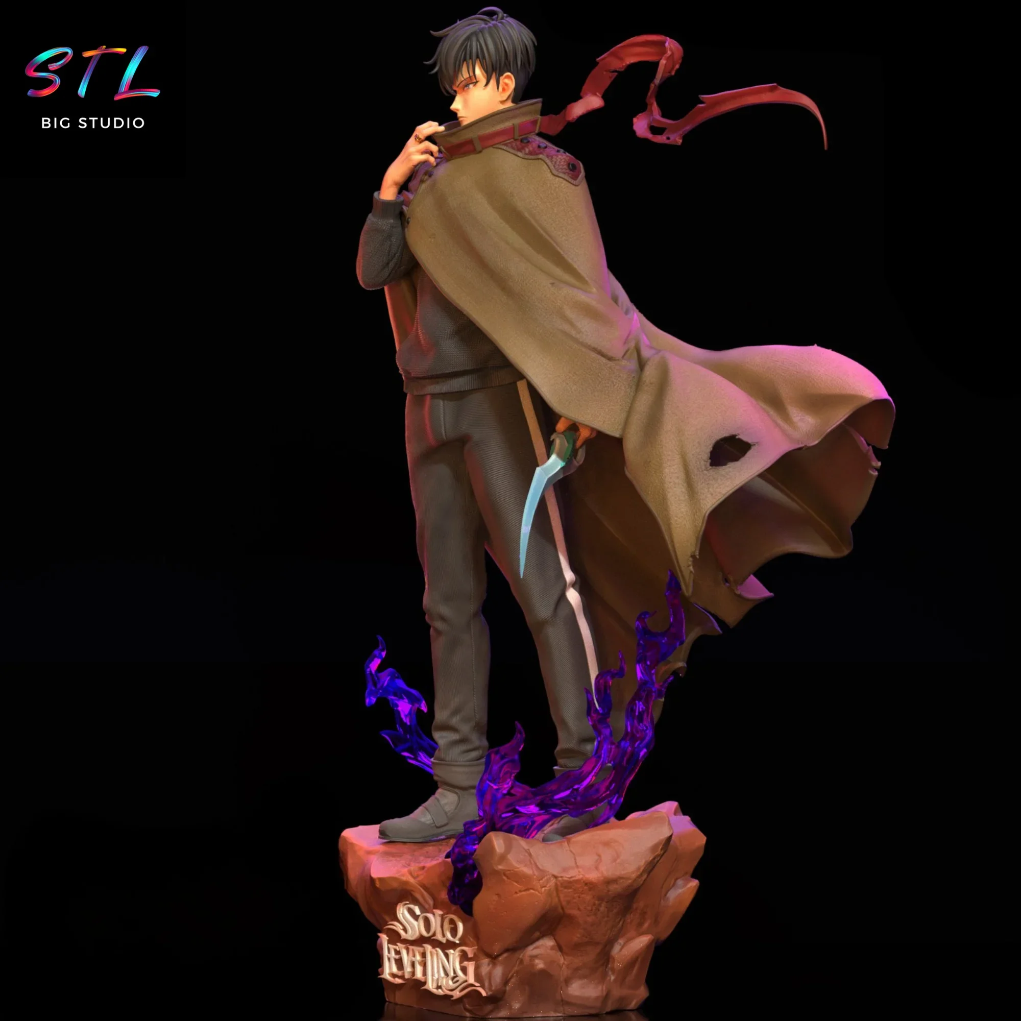 diorama sung jinwoo stl impresion 3d figura solo leveling diorama sung jinwoo stl impresion 3d figura solo leveling