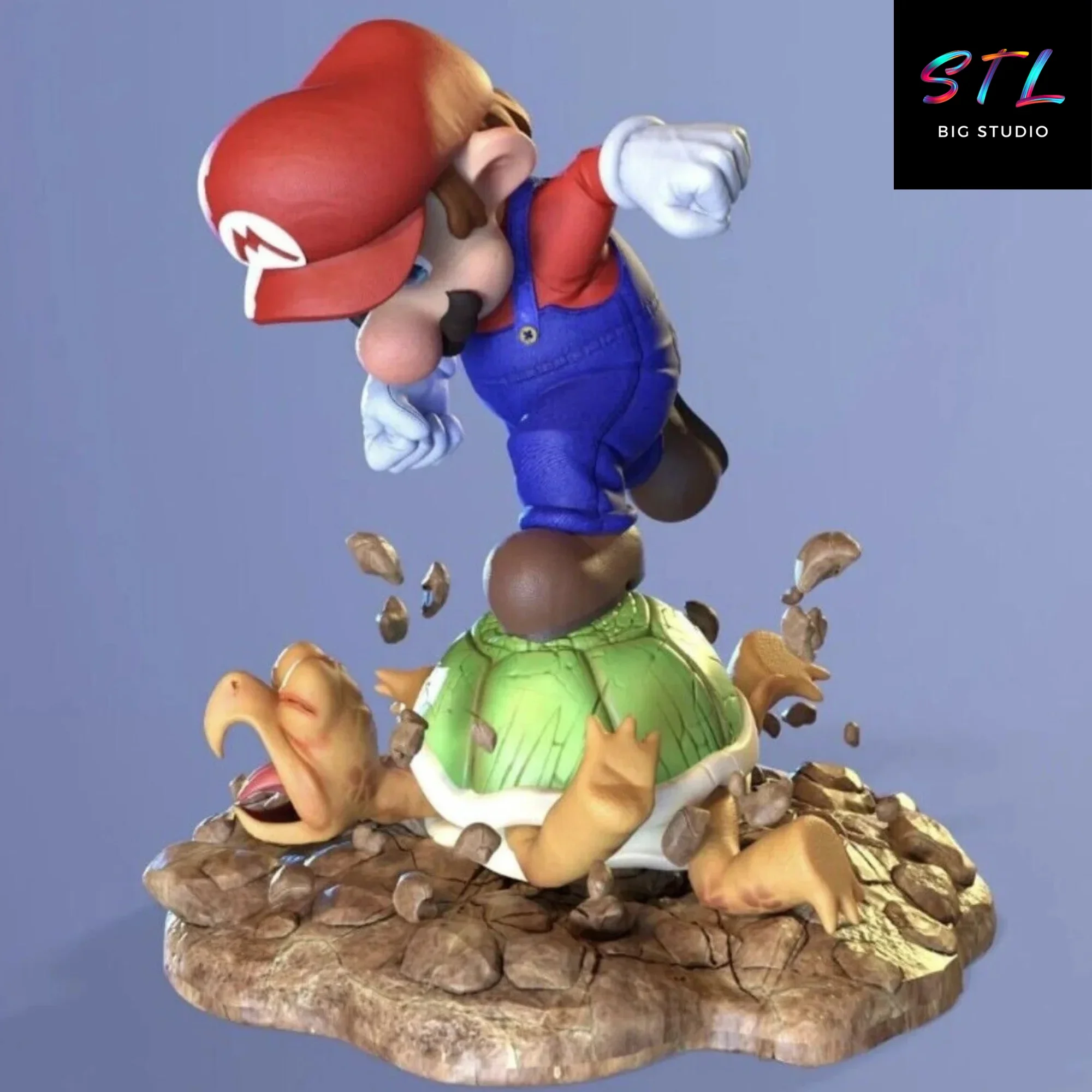 diorama super mario bros y tortuga koopa stl para impresion 3d diorama super mario bros y tortuga koopa stl para impresion 3d