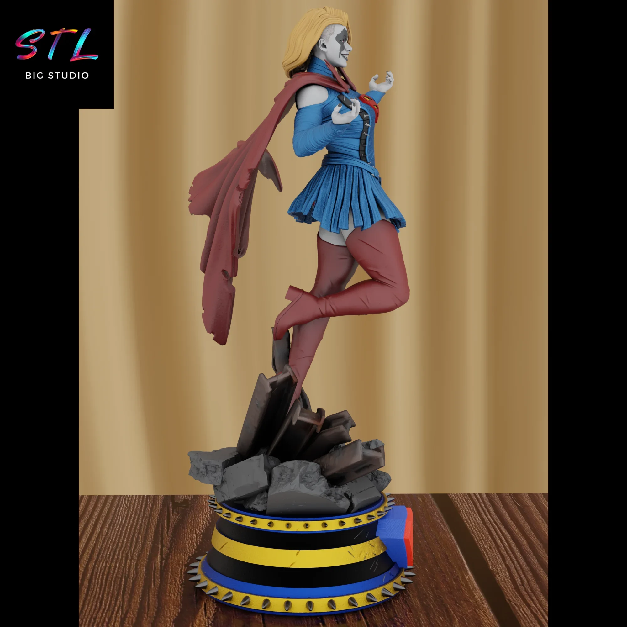diorama supergirl infected stl impresion 3d figura dc comics diorama supergirl infected stl impresion 3d figura dc comics