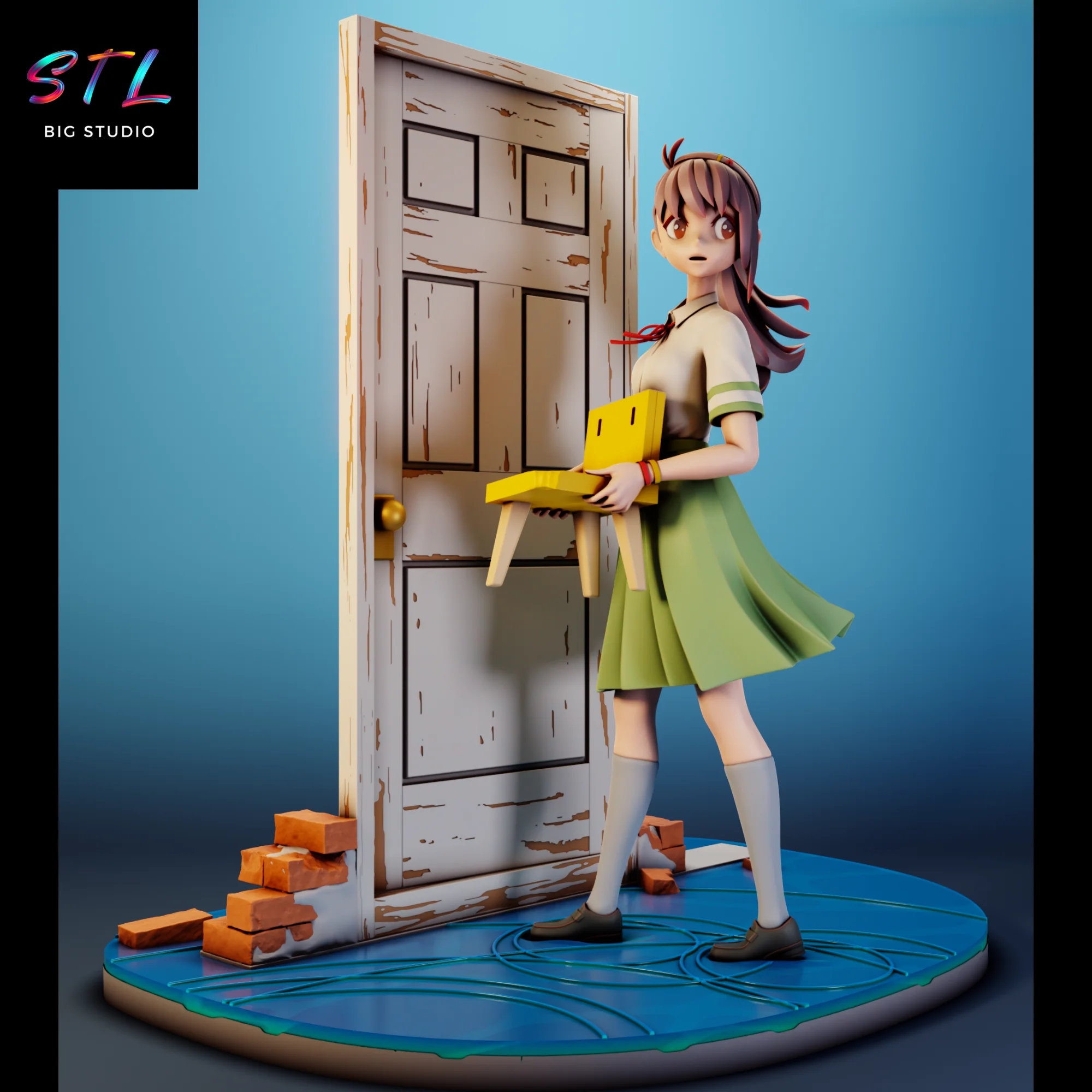diorama suzume stl impresion 3d