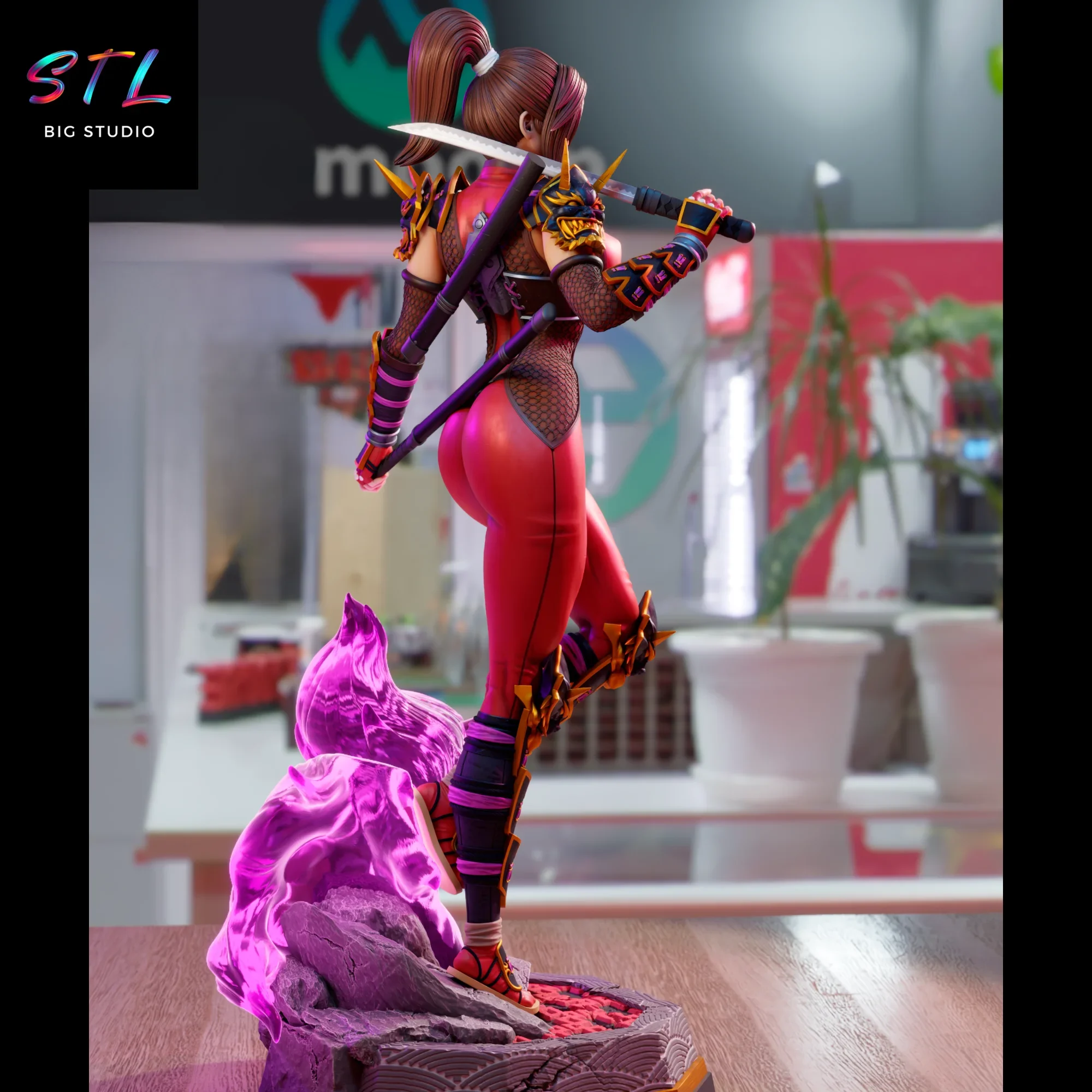 diorama taki stl soulcalibur figura impresion 3d diorama taki stl soulcalibur figura impresion 3d
