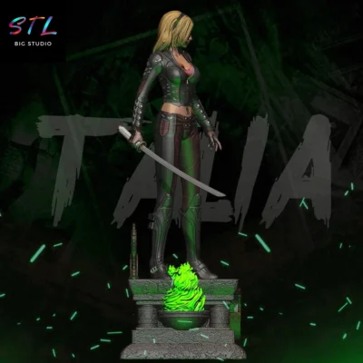 diorama talia al ghul stl dc impresion 3d