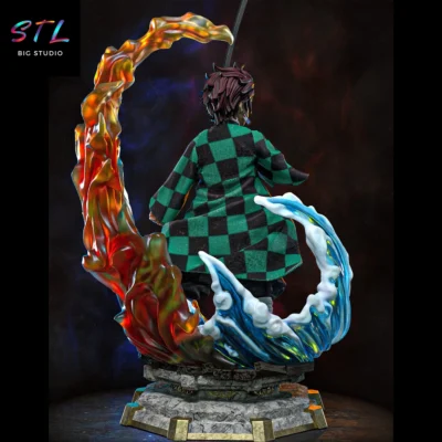 diorama tanjiro kamado stl guardianes de la noche impresion 3d