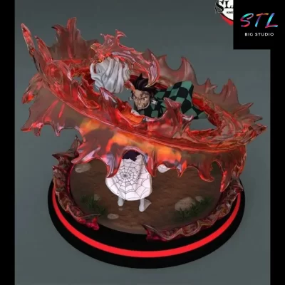 diorama tanjiro rui stl impresion 3d