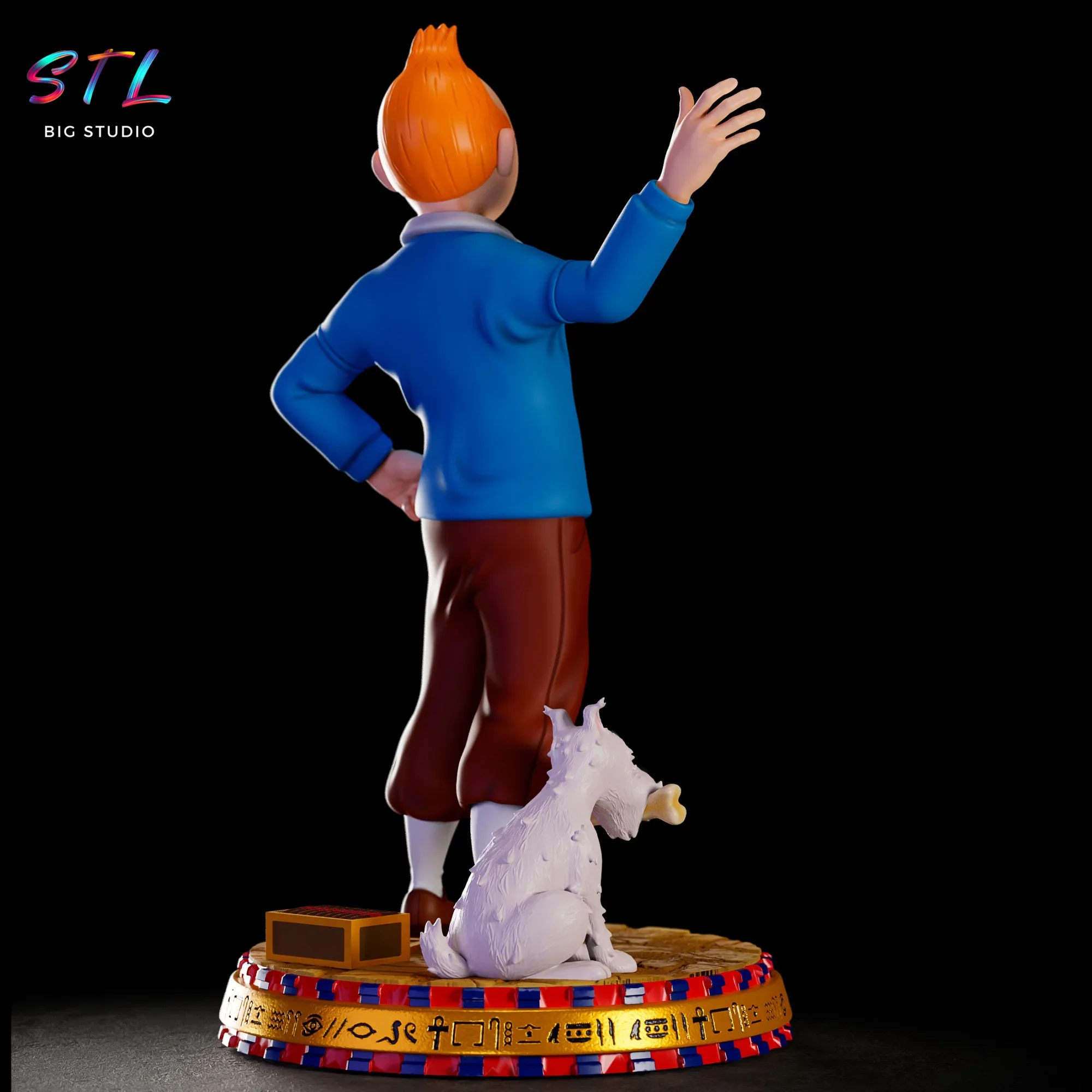 diorama tintin y milu stl para impresion 3d diorama tintin y milu stl para impresion 3d