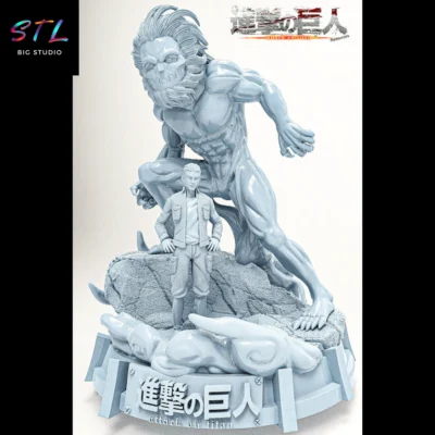diorama titan mandibula stl attack on titan impresion 3d