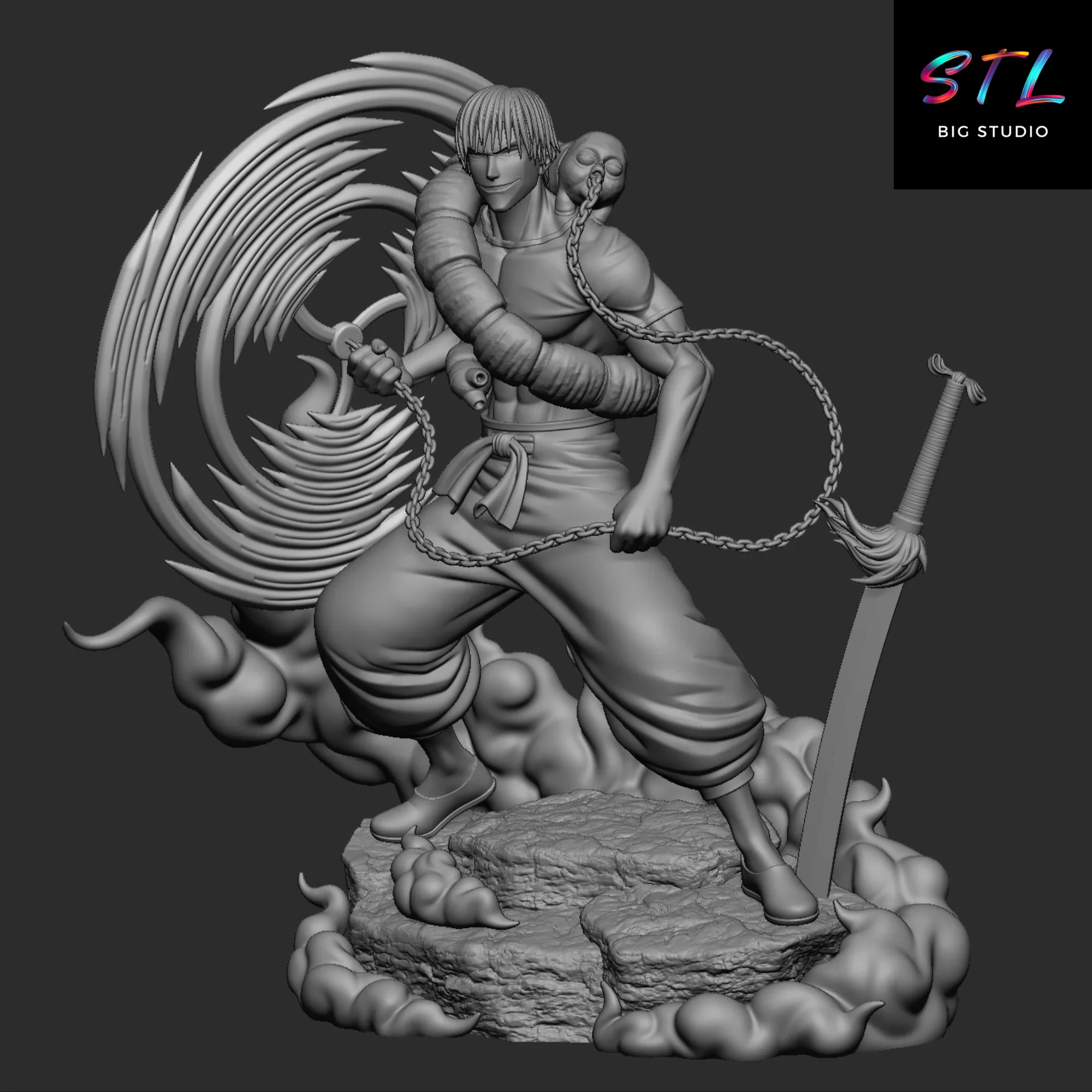 diorama toji fushiguro stl impresion 3d anime diorama toji fushiguro stl impresion 3d anime