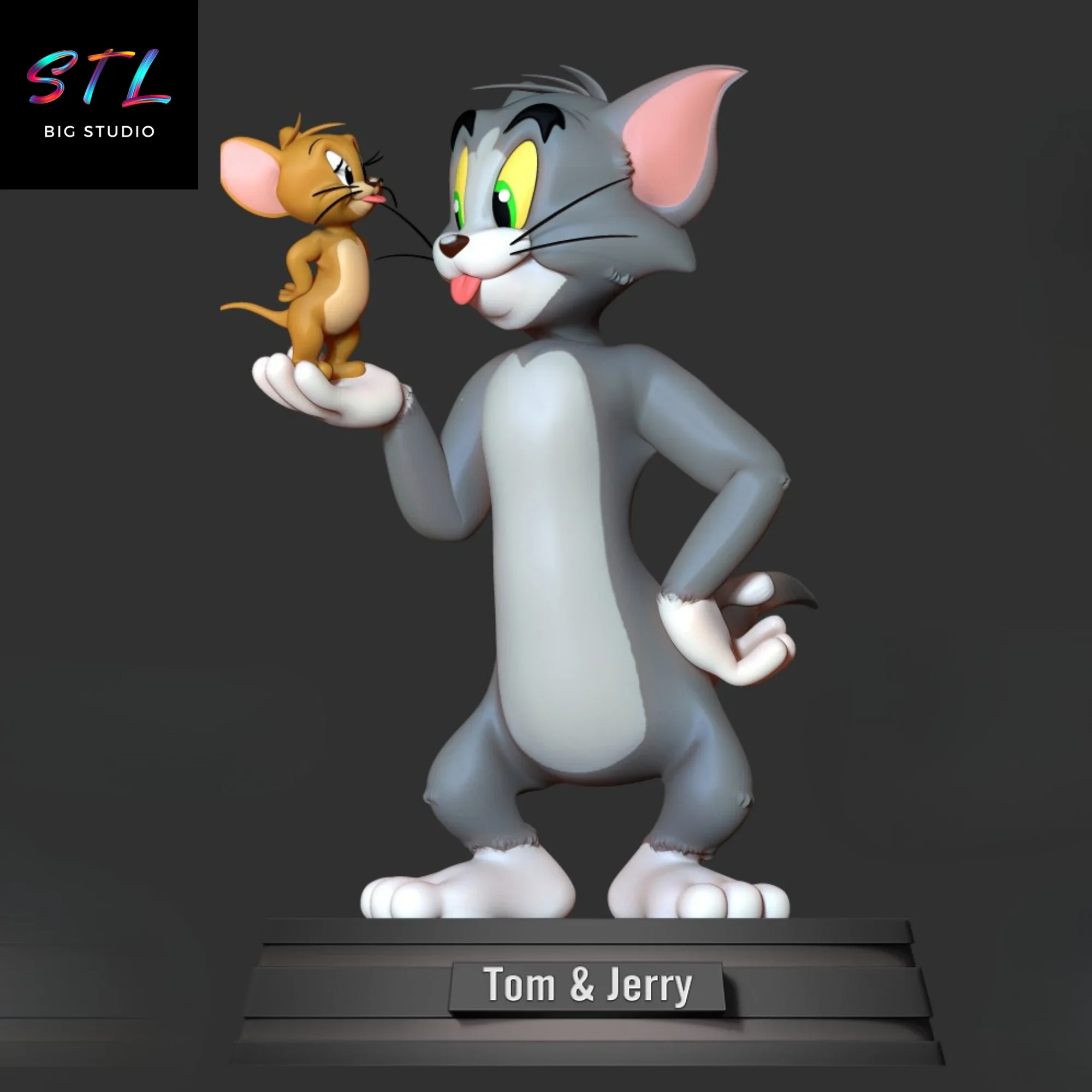 diorama tom y jerry stl figura impresion 3d