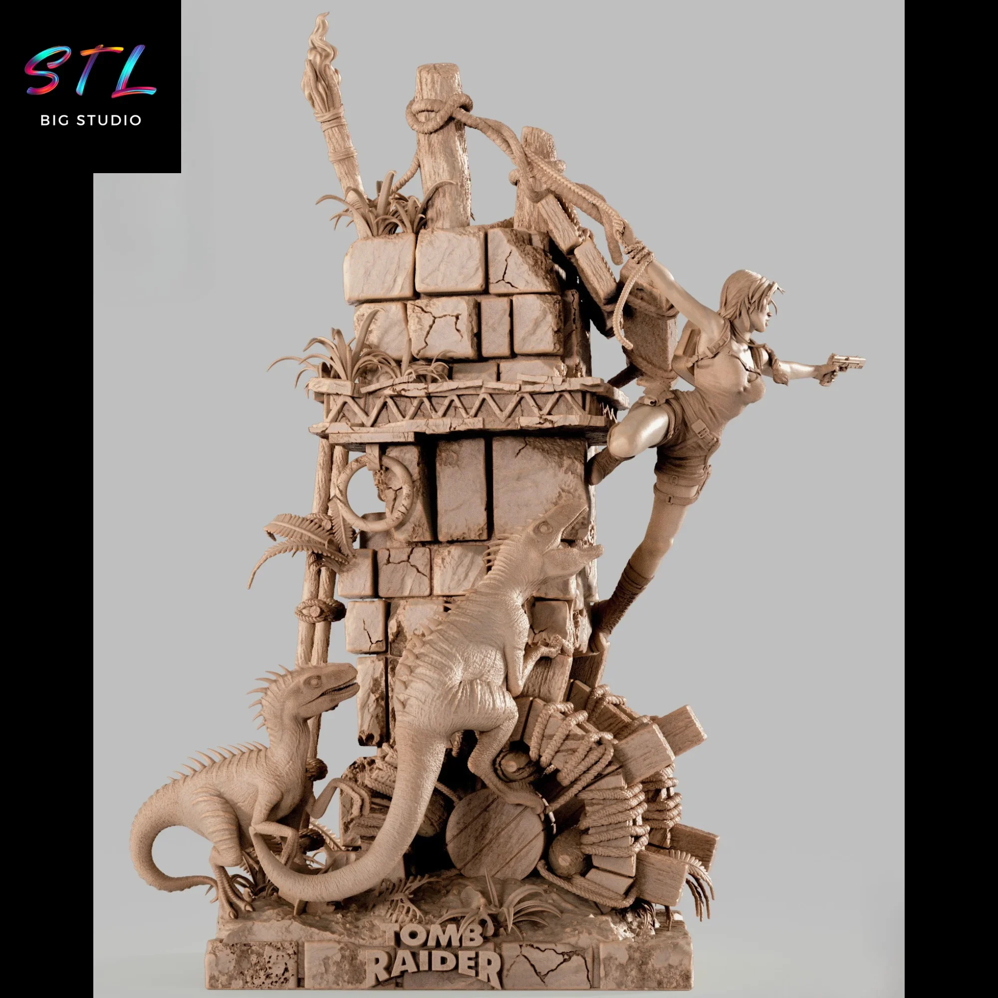 diorama tomb raider stl impresion 3d diorama tomb raider stl impresion 3d