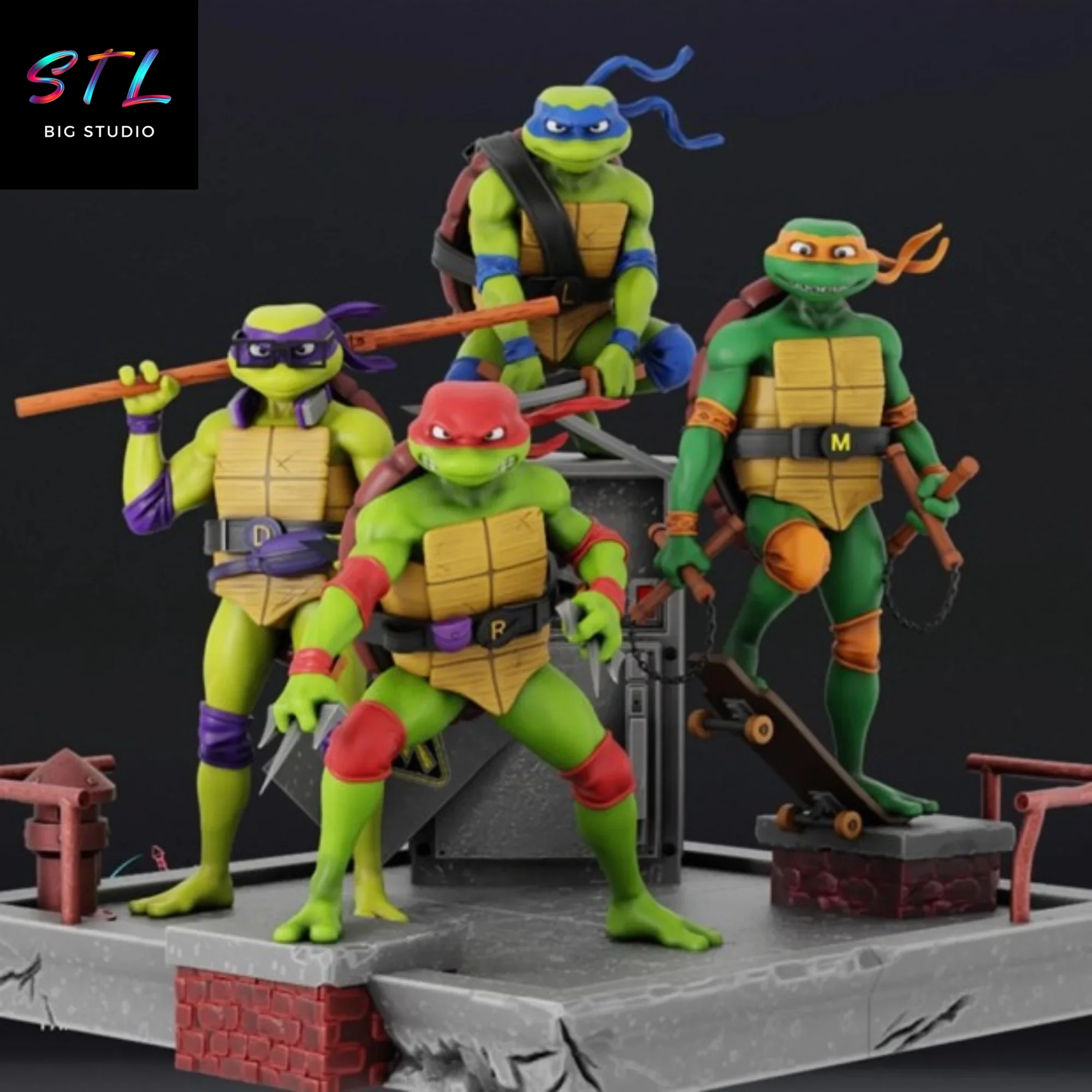 diorama tortugas ninja para impresion 3d diorama tortugas ninja para impresion 3d