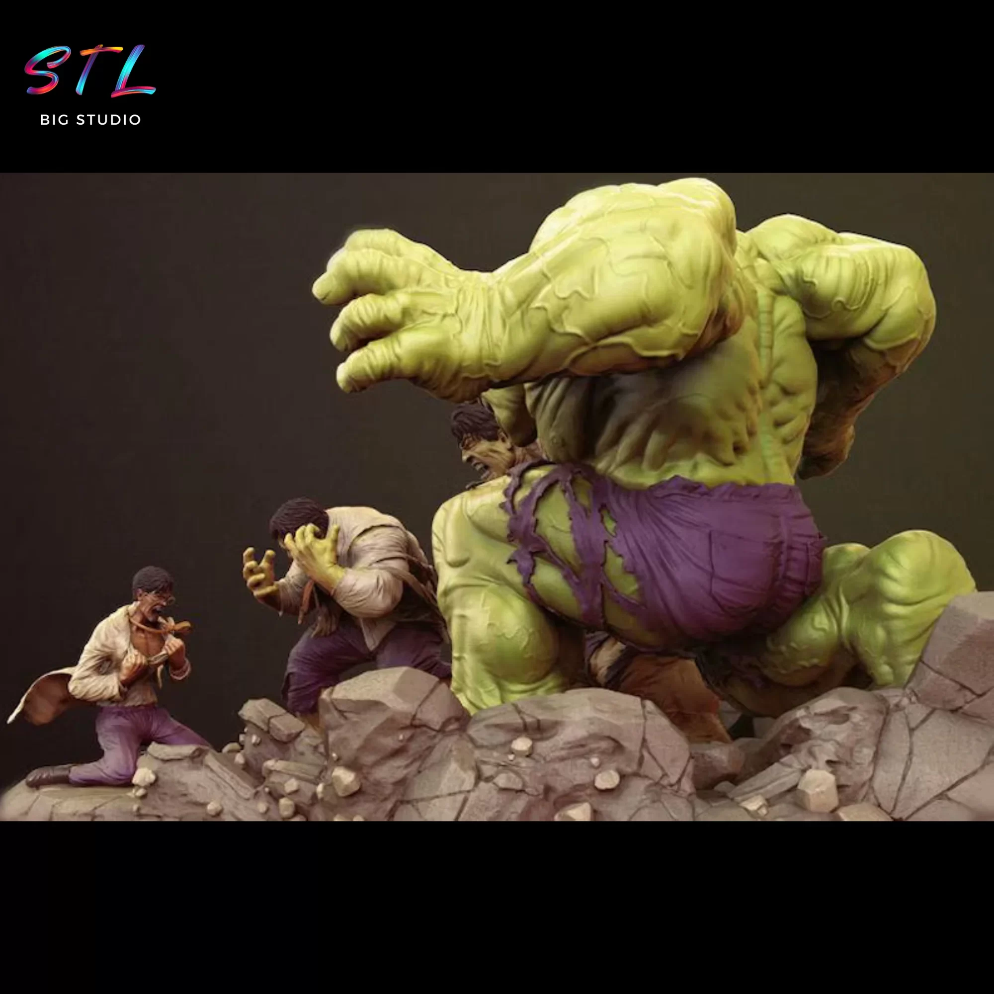 diorama transformacion hulk stl imprimir 3d diorama transformacion hulk stl imprimir 3d