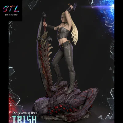 diorama trish stl impresion 3d figura devil may cry