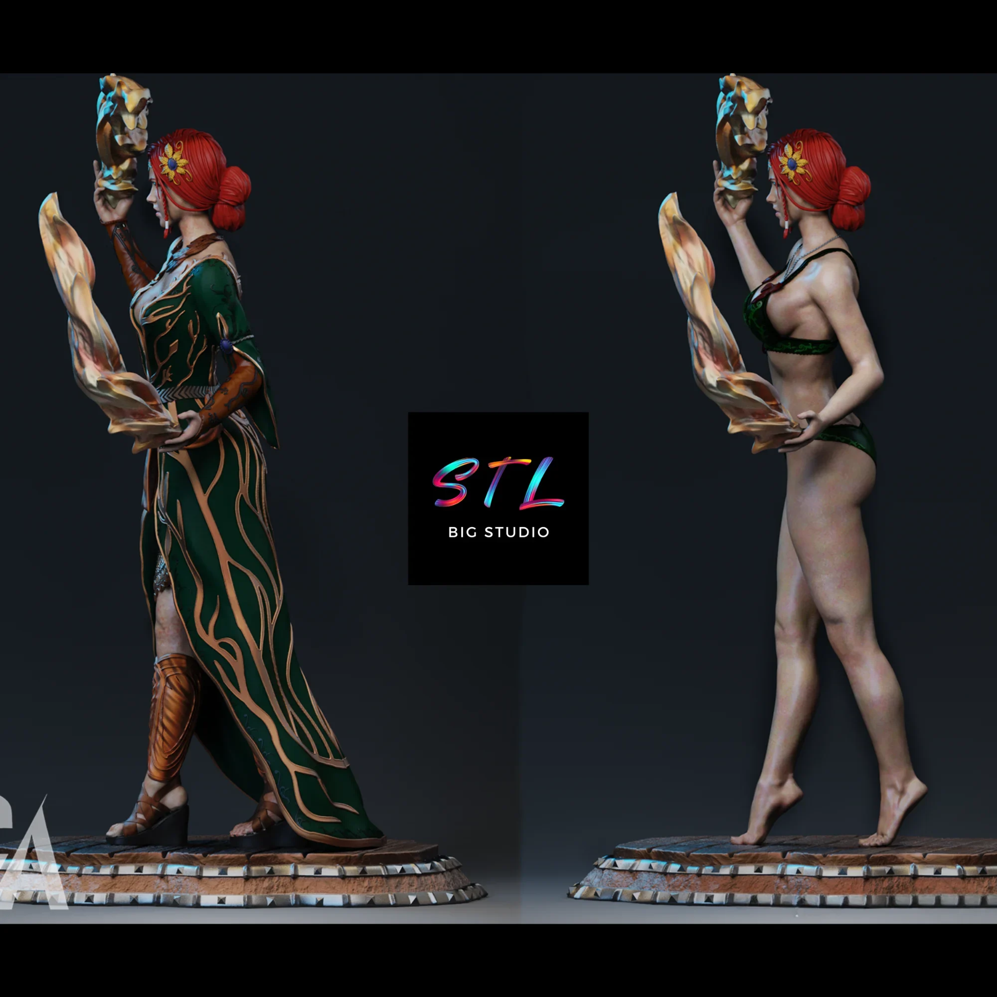 diorama triss merigold stl impresion 3d the witcher diorama triss merigold stl impresion 3d the witcher