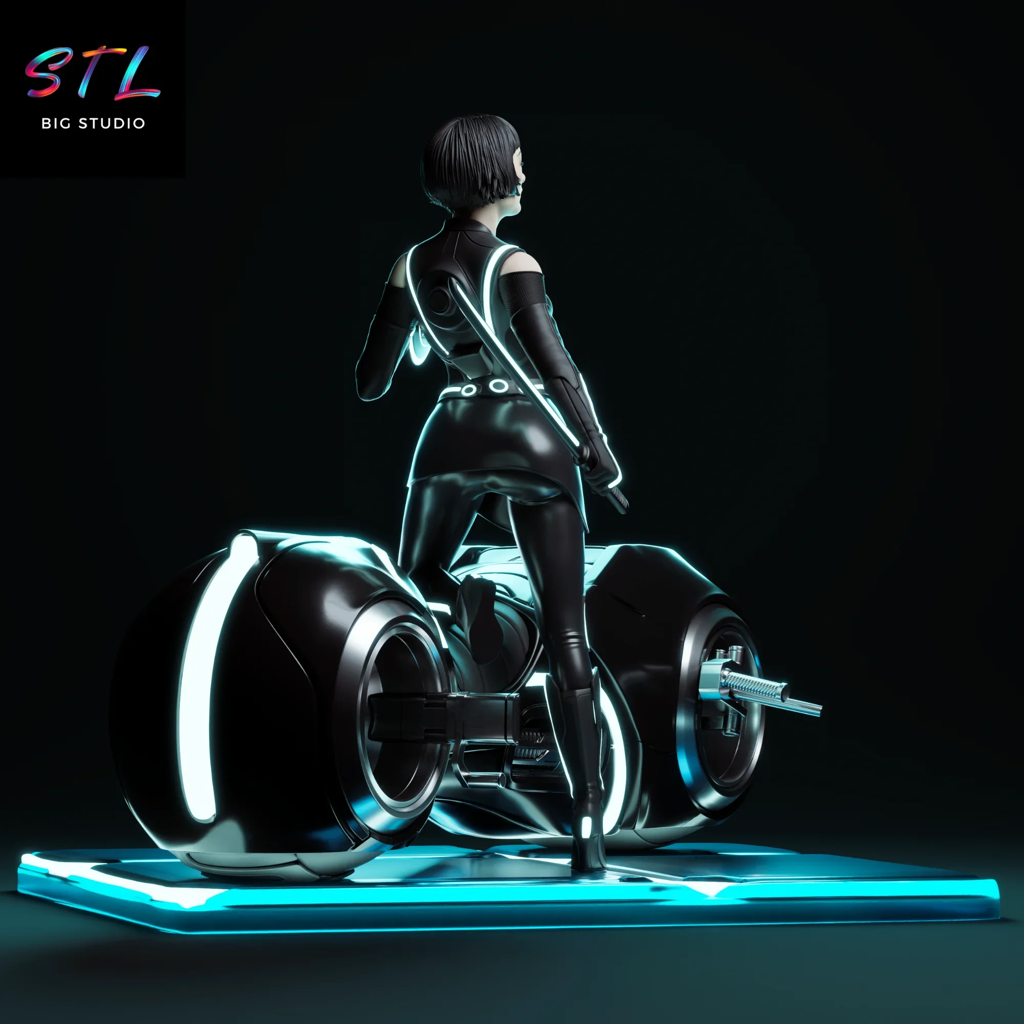 diorama tron legacy stl quorra impresion 3d diorama tron legacy stl quorra impresion 3d