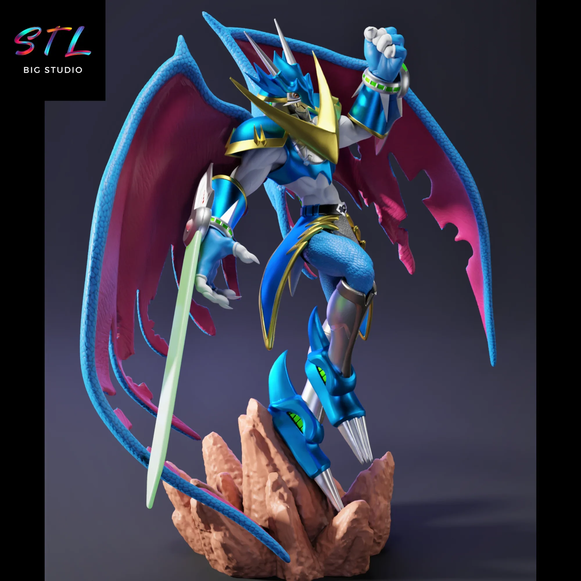 diorama ulforceveedramon stl impresion 3d digimon adventure diorama ulforceveedramon stl impresion 3d digimon adventure