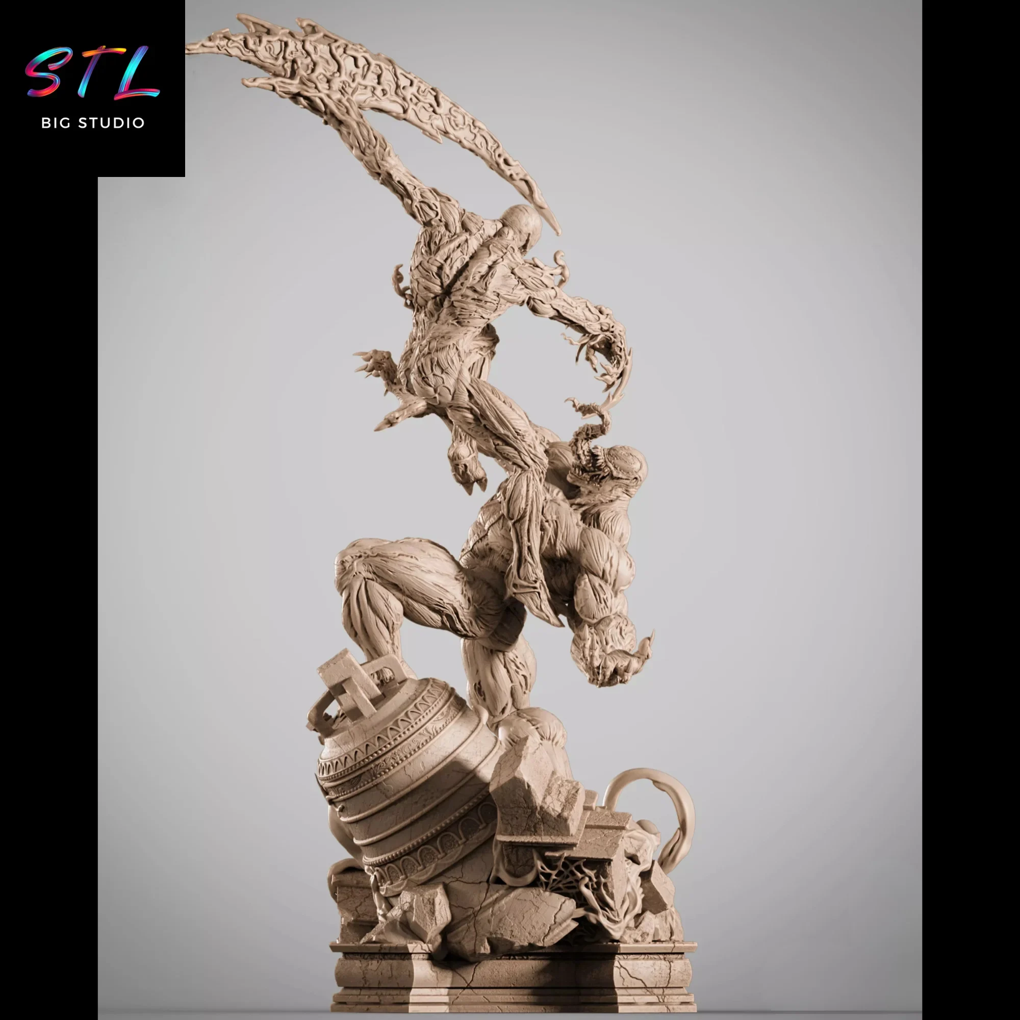 diorama venom vs carnage stl marvel impresion 3d diorama venom vs carnage stl marvel impresion 3d