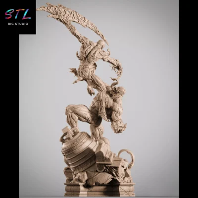 diorama venom vs carnage stl marvel impresion 3d