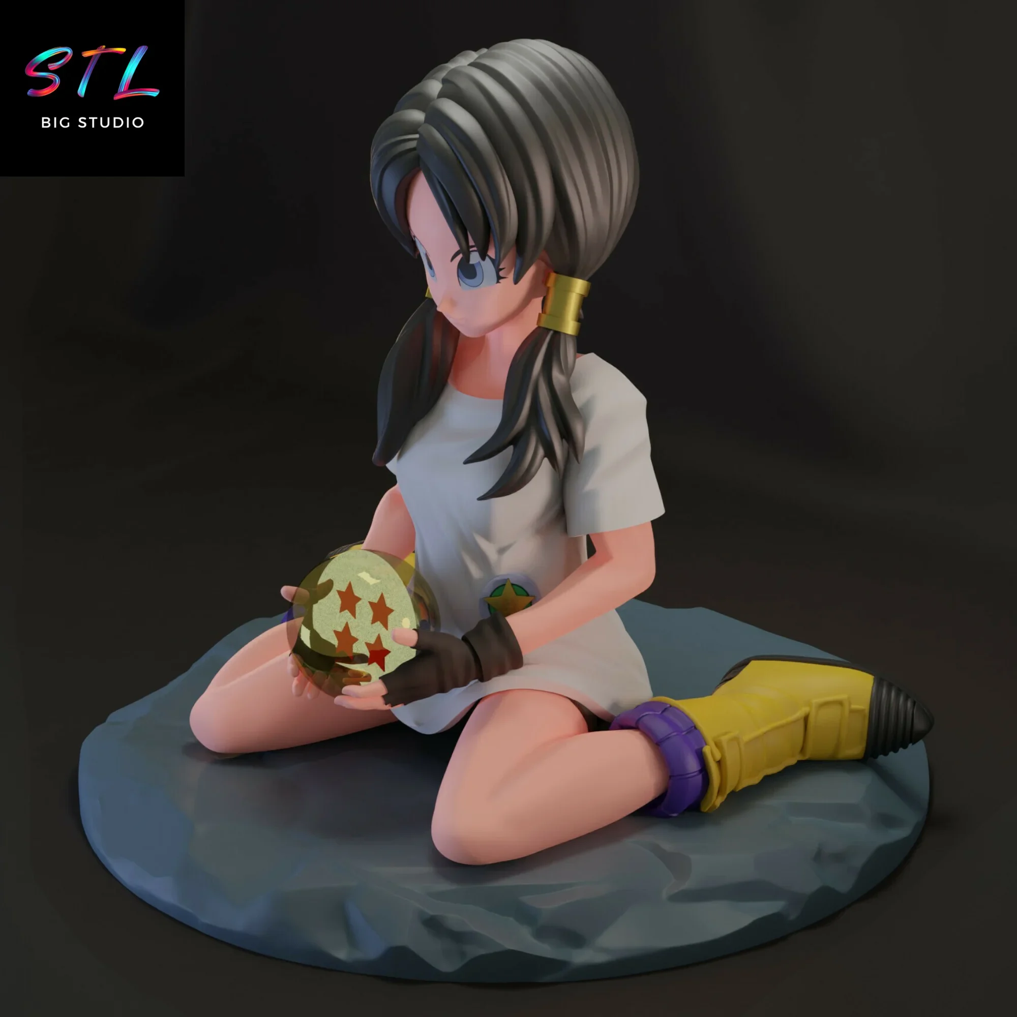 diorama videl stl impresion 3d figura dragon ball diorama videl stl impresion 3d figura dragon ball